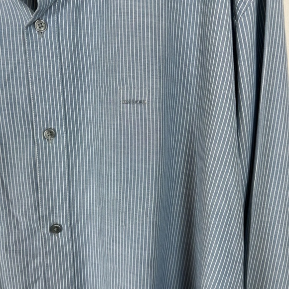 Horny Toad Mens Striped Button Down Shirt Blue White Long Sleeve Lightweight XXL - Picture 4 of 11